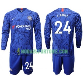 Koszulka Chelsea Cahill 24 Dziecięcy Domowe Stroje Piłkarskie 2019/20 Długi Rękaw